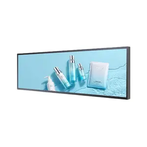 Penjualan langsung dari pabrik layar strip iklan mesin rak informasi tampilan rel transit LCD strip layar produsen