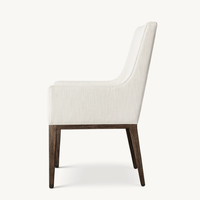 Chaises modernes en bois, fauteuils de salle à manger en tissu à dossier haut