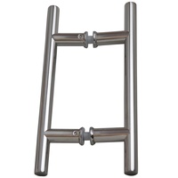 Poignée de tirage pour porte de douche sans cadre en verre poli miroir en acier inoxydable ZD 304 316, fixation dos à dos, fabricant de quincaillerie de salle de bain