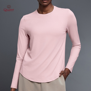 Bán Buôn Loose Casual Cộng Với Kích Thước Yoga Womens Ali Thể Thao Vải Áo Thun Dài Tay Áo T Áo Sơ Mi Thể Thao Hàng Đầu Cho Phụ Nữ - Product Image 4