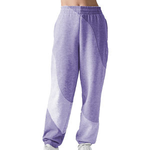 Haute qualité Taiwan marque femmes Jogging pantalon de salon ample pantalons de survêtement surdimensionnés avec motif de vague cousu - Product Image 3