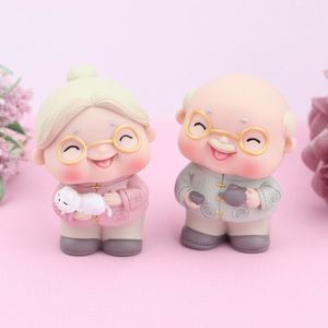 Figura Decorativa de Pareja de Ancianos para Pastel de Aniversario de Bodas, Adorno de Pastel con Figura de Pareja Enamorada - Product Image 2