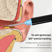Outil de nettoyage d'oreilles en gros d'usine avec caméra HD, nettoyeur d'oreilles grand angle 360 degrés, étanche, WiFi, modèle 105 1s