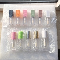 4ml 6ml tube de brillant à lèvres en plastique transparent en gros tube de rouge à lèvres