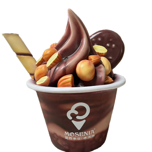 Combos de statues personnalisables en fibre de verre (gaufres et glaces) - Série de sculptures de desserts pour les zones de restauration des aires de restauration - Product Image 1