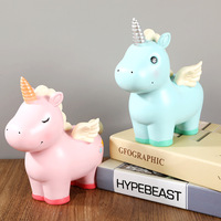 Tirelire Licorne Artisanale pour Fille, pour Dépôts uniquement, Cadeau d'Anniversaire, Décoration de Bureau, Produit Transfrontalier