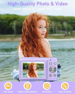 กล้องดิจิตอล Sonid Retro Mini 4K คุณภาพสูง หน้าจอ 2.4 นิ้ว ความจุ 32GB ป้องกันภาพสั่นไหว บันทึกวิดีโอความละเอียด 1080P เซ็นเซอร์ CMOS 5MP ขนาด 2.4 นิ้ว - Product Image 3