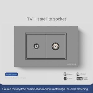 Interruptor de pared moderno, enchufe de pared, interruptor de TV y toma de teléfono RJ11, utilizado para el hogar, la oficina y hoteles. - Product Image 6