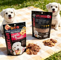 Emballage alimentaire pour animaux de compagnie avec finition brillante, sachet Doypack autoportant avec fenêtre transparente et fermeture à glissière refermable