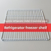 Étagères de séparation à niveaux pour réfrigérateur de supermarché blanc avec porte-boissons, sans BPA, écologiques, 50x45cm