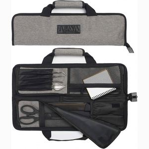 Free Sample Professional Custom High Quality Foldable Storage Pouch Kitchen Knives <b>Bags</b> Canvas Leather Chef Knife <b>Roll</b> <b>Bag</b> - Product Image 6