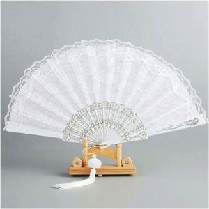 Éventail pliant noir grand format personnalisé imprimé, modèle ange d'art populaire, cadeaux d'affaires, souvenirs, bambou peint, musique - Product Image 2