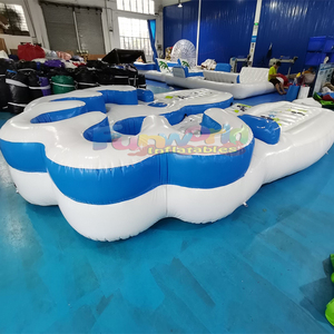 Île flottante gonflable pour 6 personnes, pour se prélasser au soleil dans une piscine ou un lac, pour les loisirs en plein air. - Product Image 3