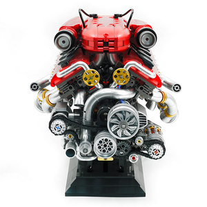 IN STOCK GULY 60555 MOC Technical Electric V12 Engine <b>Building</b> Blocks Bricks Assembling <b>Model</b> Toys for Boys Christmas Gift Set - Product Image 2