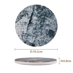 Marble Pattern Ceramic Untersezer Costers Cup Coasters For Beer