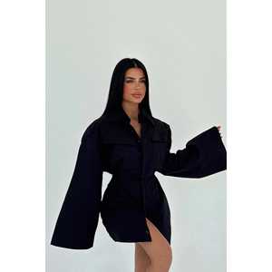 Camisa de Vestir con Cuello Negro para un Estilo Profesional y Elegante - Product Image 2