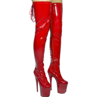 Chaussures à talons compensés de 20 cm pour femmes, à lacets, pour l'automne et l'hiver, pour la danse exotique, bottes sexy pour la pole dance, antidérapantes et légères