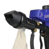 Pistolet de sablage pneumatique Lematec 90-150 PSI 7 SCFM sans poussière avec sac de rangement pour l'élimination de la rouille et de la peinture