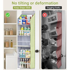 Organisateur à suspendre sur la porte, lot de 2, grande capacité, poches transparentes, rangement pour bébé, organisateur suspendu pour placard - Product Image 3