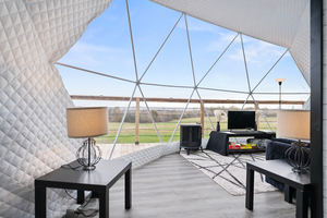 Tùy chỉnh 5m/6M/7m/8M Lều tuyết sang trọng ngoài trời PVC <span class=keywords><strong>Dome</strong></span> khách sạn nhà trắc địa mái vòm lều - Product Image 2