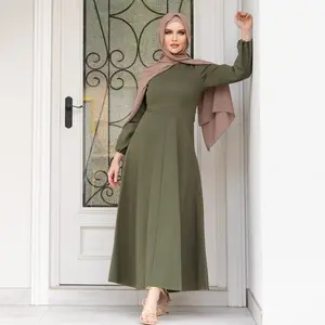 Diskon besar musim panas baru pakaian Arab Dubai Isamic jubah Nasional Kaftan Abaya ramping gaun Muslim wanita