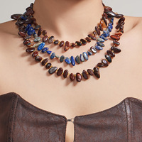 Collier pour femme fait main en pierres naturelles irrégulières, multi-styles, tendance, simple et haut de gamme, best-seller transfrontalier