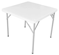 Einfacher Quadratischer Klappbarer Plastiktisch mit Metallrahmen-Beinen, Haushalt-Esstisch Tragbarer Outdoor Quadratischer Klapptisch für Camping