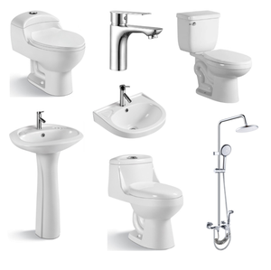 <span class=keywords><strong>Ensemble</strong></span> <span class=keywords><strong>WC</strong></span> monobloc en céramique à double chasse moderne avec siphon en P et robinet de lavabo pour salle de bain, idéal pour l'Amérique du Sud - Product Image 3