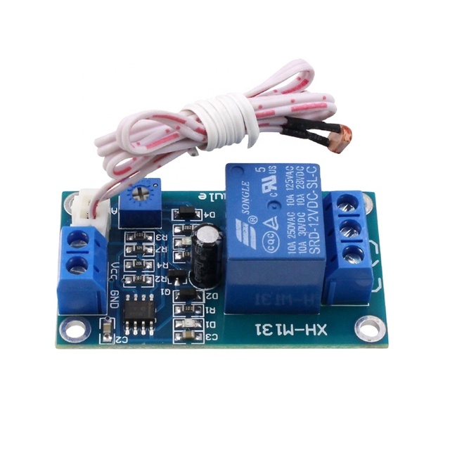 XH-M131 DC 5V 12V 24V Light Control Switch Photoresistor Relay Module Detection Sensor 10A Brightness Automatic Control Module