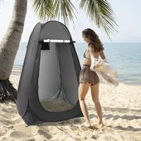 Tente de Douche Portable Double Couche Quatre Saisons, Pop-Up, pour l'Intimité, Imperméable en Oxford, Cabine de Change, Tente de Toilette de Camping, Vestiaire Extérieur