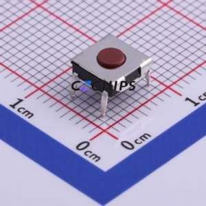 TS-1080D-A1B3-D1 Tactile Switch DIP-4P,6.4x6mm Switch Single Pole Single Throw Round Button 2.5N Through Hole - Product Image 1