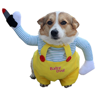 Hunde-Partykostüm Lustige Aufrechte Künstliche Arme Attraktives Bedrucktes Muster Welpen-Kätzchen Halloween Cosplay-Kostüm