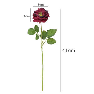 Rose artificielle en soie Huizhen, haute simulation, style minimaliste, pour décoration de mariage et de maison - Product Image 5