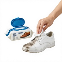 Lingettes nettoyantes jetables pour chaussures à décontamination rapide, très vendues, écologiques, portables, supportent la personnalisation et la vente en gros