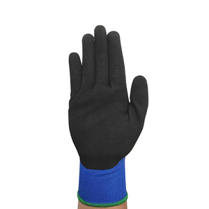 Guantes de Seguridad Laboral Personalizados de Poliéster Calibre 18 con Recubrimiento de Nitrilo Arenoso para Protección de Manos y Resistencia Eléctrica - Product Image 4