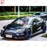 Z-ART 2013-2015 modèle S Aerokit pour Tesla modèle S Tuning Kit de carrosserie pour Tesla modèle S diffuseur vent Spoiler Kit accessoires de voiture