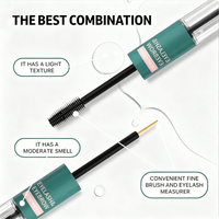 Sérum 2-en-1 pour cils et sourcils, soin nourrissant pour des cils et sourcils plus fournis et plus épais, formule douce et végane
