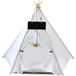 High Quality Customized Portable Pet Dog Cat Teepee Bed Tent Luxury Indoor Dog Tents