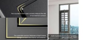 หน้าต่างบานเลื่อนอลูมิเนียมแบบกระจกสองชั้น ZHGP113 พร้อมฉนวนกันความร้อน - Product Image 3