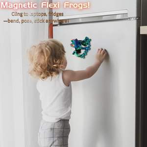 Imanes de nevera de plástico articulados impresos en 3D con forma de rana al por mayor - Juguetes unisex de Animal Crossing de PLA personalizados en color/tamaño para exportación a granel - Product Image 3