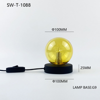 Lampe de table au design moderne, style européen, simple, luxueuse, en verre, petite lampe de chevet créative, petite lampe de table