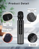 JT nouveau Portable 2-en-1 BT portable karaoké Microphone haut-parleur extérieur famille conférence interactive Studio Microphone sans fil
