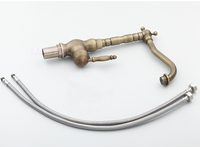 Robinet de cuisine antique classique à levier unique peinture diamantée en céramique zinc suspendu décoration de la maison robinet en laiton simple décompression