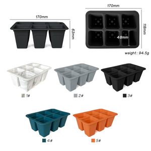 6 Cavities Silicone Seed Starter Tray, Indoor Reusable Seedling Grow Tray for Vegetable, Flowers, Herb Plant - Product Image 2