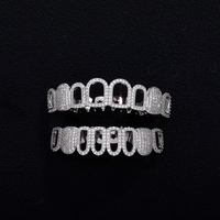 Nouvel Arrivage Grillz dentaire Hip Hop plaqué or 18 carats, ajouré, style crocs de rappeur, bijou corporel, cadeau