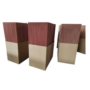 Almohadilla de enfriamiento por evaporación de muestra gratis para granjas porcinas, planta industrial, ganado, Color marrón, precio de fábrica, revestimiento negro - Product Image 5