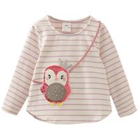 T-shirt pour fille en coton de haute qualité, tendance et à la mode, pour enfants, acheter directement auprès du fabricant chinois