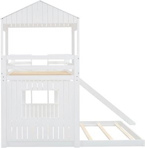 Cama Infantil Tipo Casa de Árbol con Diseño Personalizado, Fabricada en Fábrica, Cama Literas de Madera para Niños y Niñas con Tobogán - Product Image 6