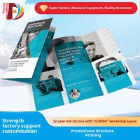 Impression de dépliants promotionnels pour entreprises et hôpitaux, format personnalisé, 70 % pages, 4 livrets, impression offset, plastification, logo personnalisé