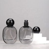 Nouveau Stock, Flacon de Parfum Vide de 30 ml Gris, Vaporisateur de Parfum en Verre de Luxe Transparent en Gros avec Bouchon à Bille